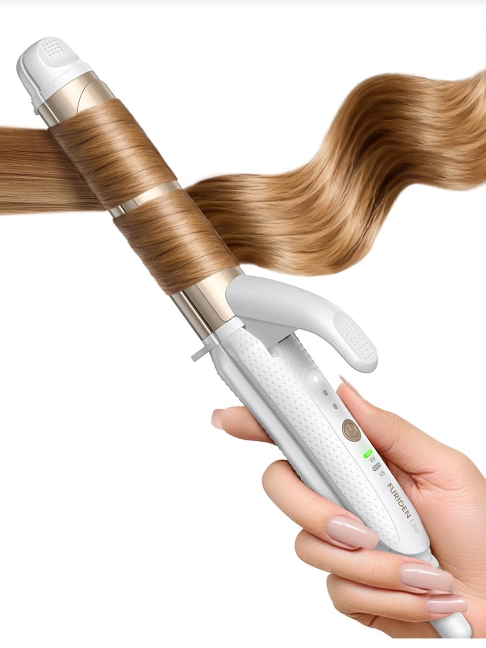 2-1 Curling Iron Flat Iron Combo 1” Ceramic Barrel Dual-Voltage Hair Tool